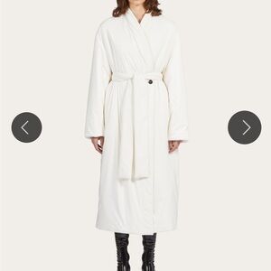 Salvatore Ferragamo padded trench coat off white sz IT 40 women luxury jacket